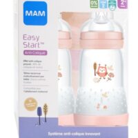 Biberon en plastique MAM easy start anti colique 2+ mois rose 260 ml